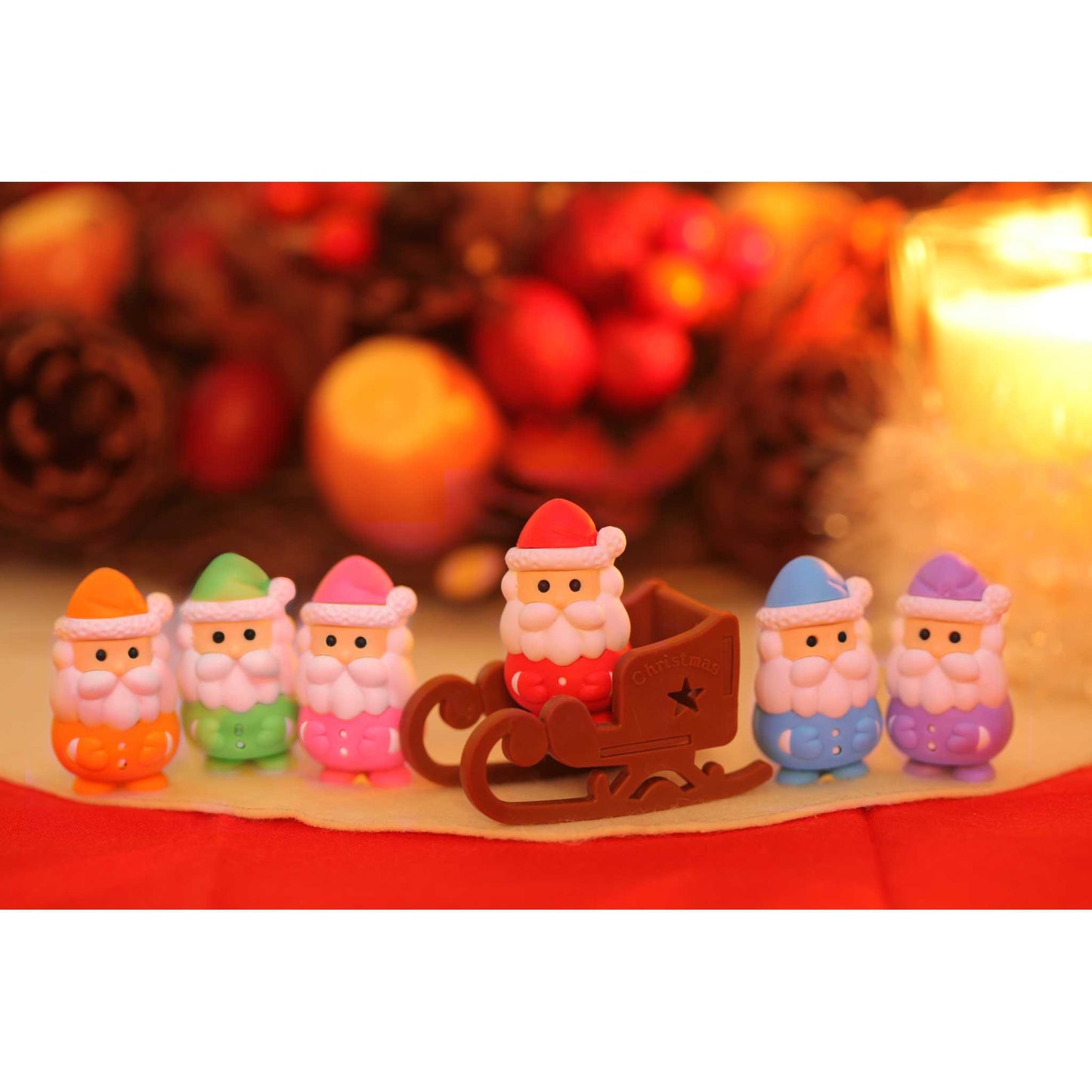 SAN001 - Weihnachtsmann-Mix 60 Stück (Iwako)