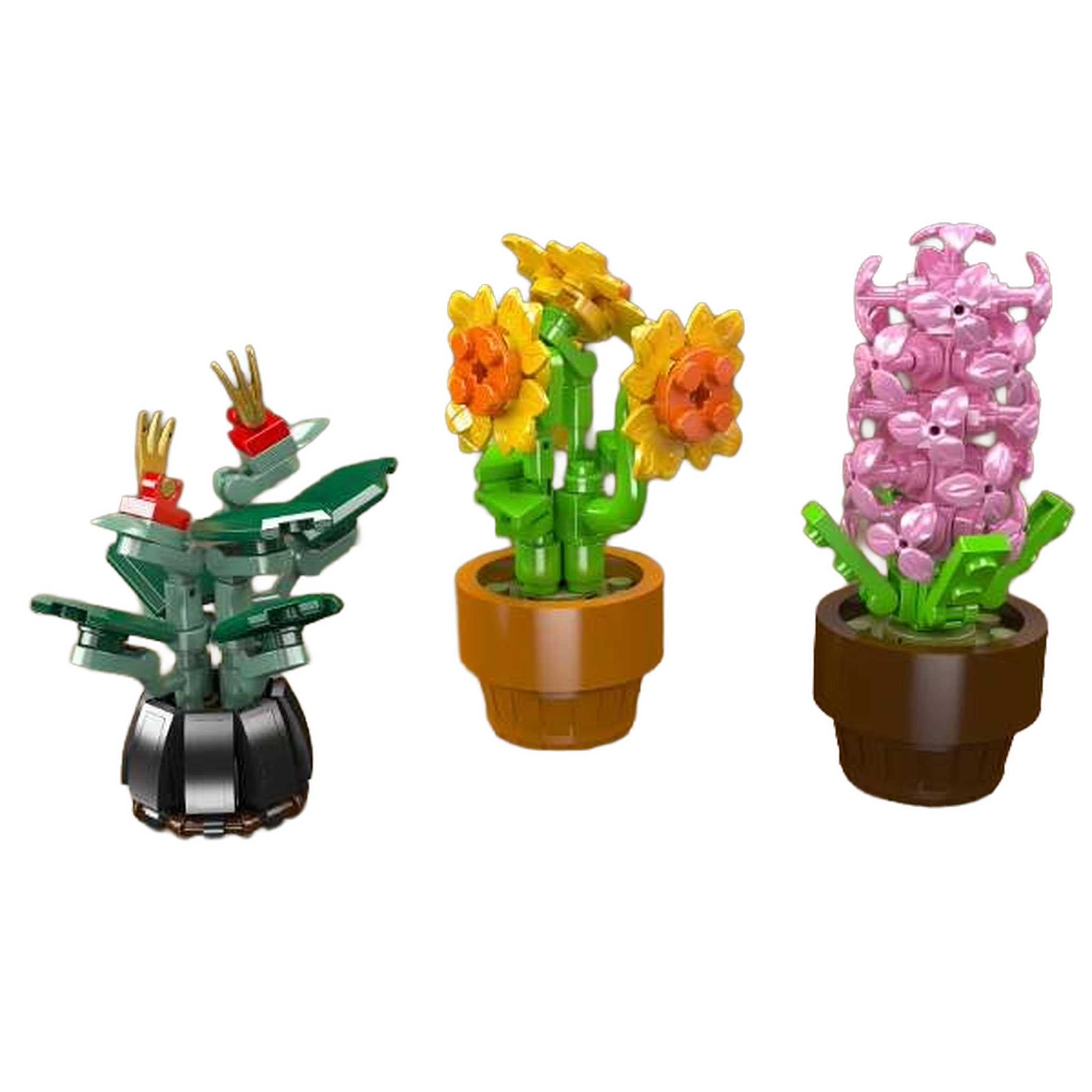 24113 - 3 Kleine Blumentöpfe (Mould King)