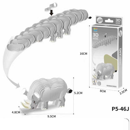 Nashorn (3D Karton Puzzle)